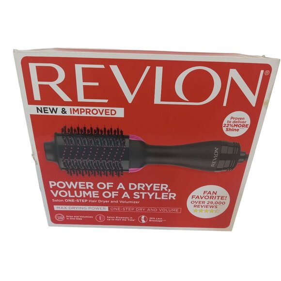 Revlon Blow Dryer Brush Black Pink Professional One Step Volumizer No Manual - Picture 6 of 8